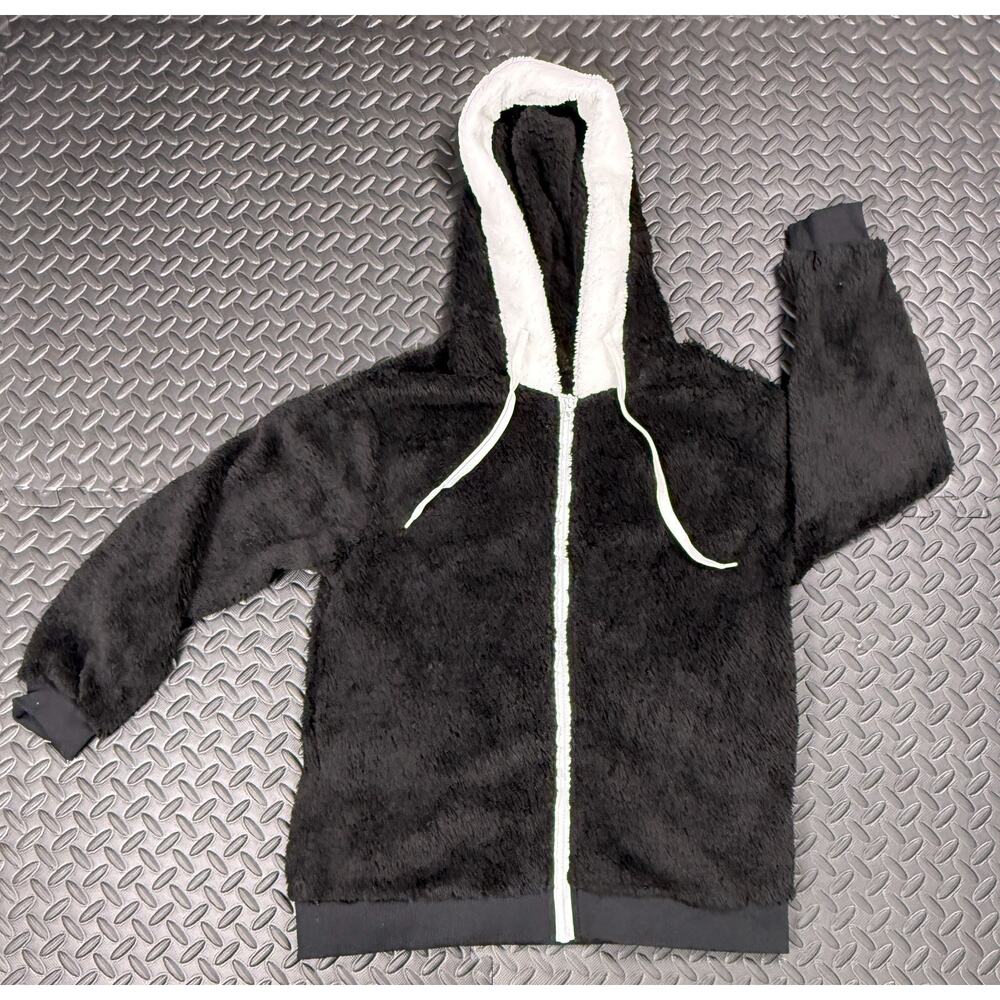 Harper & Lane Black Hoodie Full Zip Polyester Women's Small 22" Length+Chest